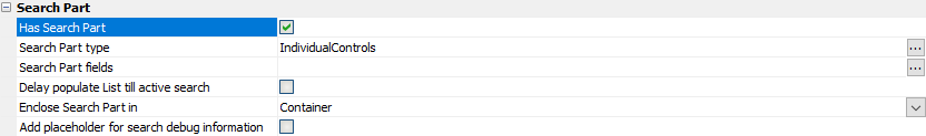 Adding a Search Part to the List control.